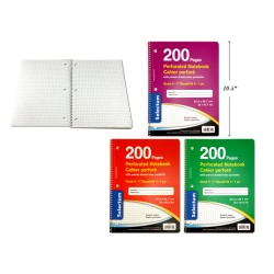 Exercise Book 8X10-1/2COIL QUAD.4SQ/"200P.POCKET DIVIDER"