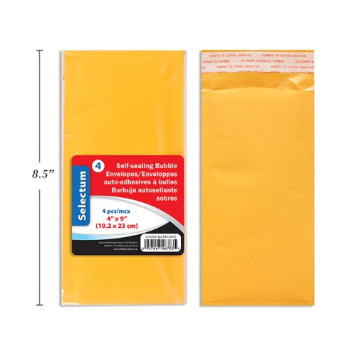 BUBBLE ENVELOPES PEEL&SEAL  4X9 3X8