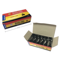 DOUBLE CLIPS 32MM 1 1/4      (1412) BOX OF 12"