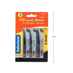 HB LEADS 0.5MM 3X20PC BLIST.=60leads WITH SLIDE COVER