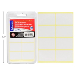 LABELS WHITE 1X1.588/PK"