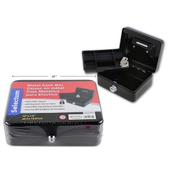 Medium Metal Cash Boxes, Appr. 10 x 7.85x3.5 with key"