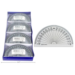 PROTRACTOR CLEAR 4 48PCS/DISPLAY BOX"