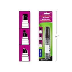 Permanent Marker 3-line width Black Jumbo Chisel Tip