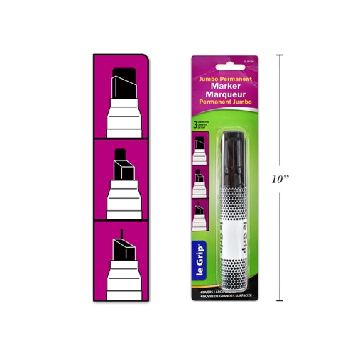 Permanent Marker 3-line width Black Jumbo Chisel Tip