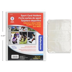 Sports card holder sheets 5 pack sheet holds 9 cards
