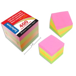 Sticky Notes Neon Colour 4x4cm. 400 sheets Mini