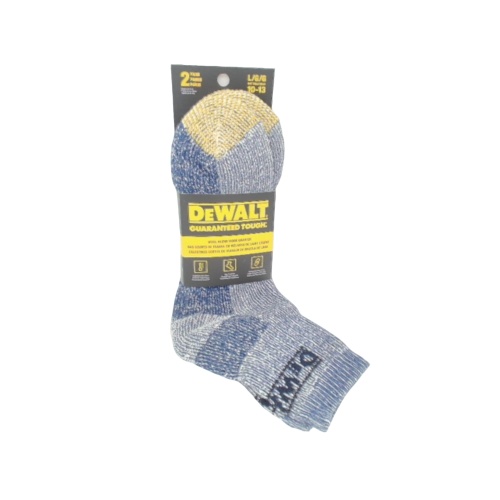Men's Wool Blend Work Socks Navy Size 10-13 Dewalt (2/$12.99)