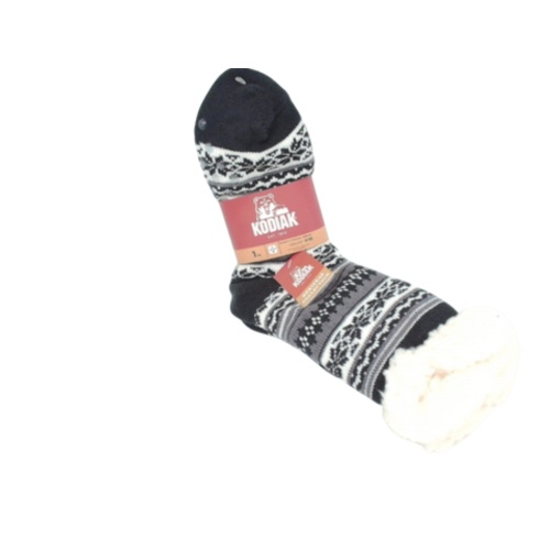 Women's Home Socks Black & White Super Soft Size 4-10 Kodiak