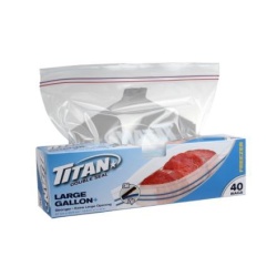 FREEZER BAGS LG 40/PK TITAN DBL SEAL