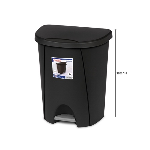 Step On Wastebasket  25 L - Black