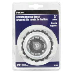 end cup brush knot 3 inch coarse 1/4