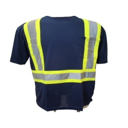 High Viz Safety T-Shirt Navy Blue 2XL