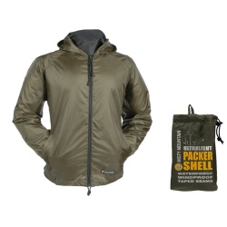Men's ultralight packer shell army Xlarge