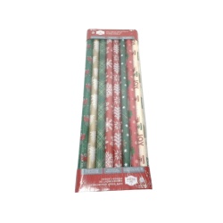 Xmas Gift Wrap Assortment 8 Rolls 30 x 86.4" Holiday Time (Or 2/$8.99)"