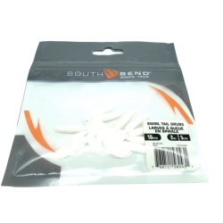 Swirl Tail Grubs 10pk. 2 White South Bend"