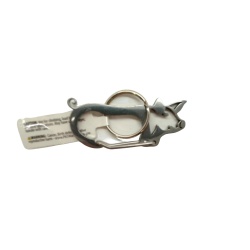 Animal Shaped Carabiner 2 Assorted Farm Animals Stainless Steel"