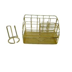 Desk Organizer w/Cellphone Stand Gold Hudstill
