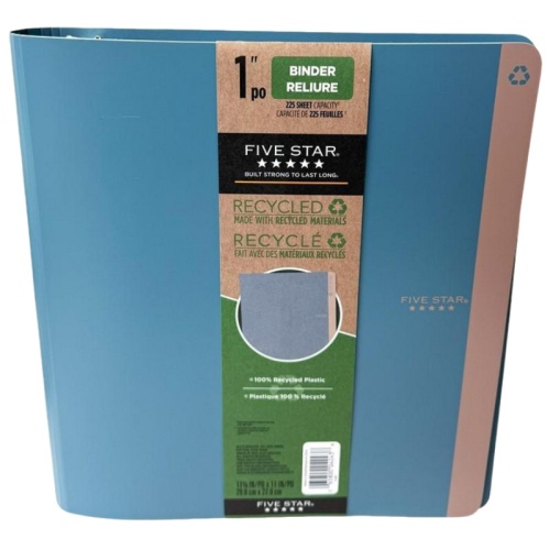 Five Star 1 Recycled Binder 225 Shts Capacity