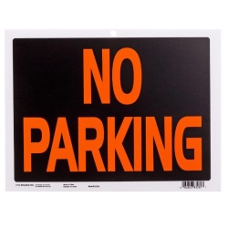 PVC Sign No Parking" 9x12""