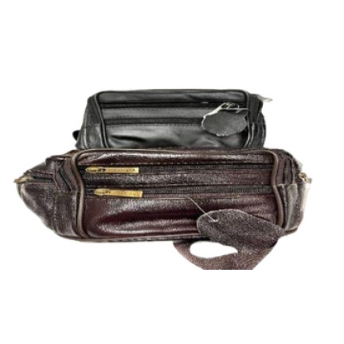 Fanny Pack Leather 7 Zipper