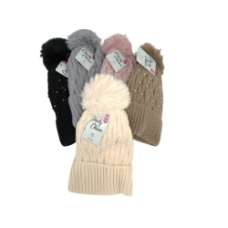 Ladies Fur Lined Toque Assorted Colours Cindy Claire