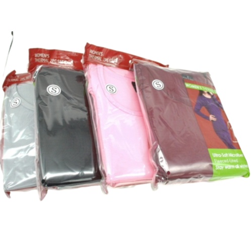 Women's 2pc. Thermal Base Layer Set Medium Ultra Soft Microfiber