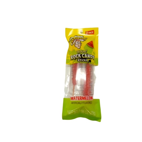 Warheads Sour Rock Candy Sticks Watermelon 2pk. 30g.