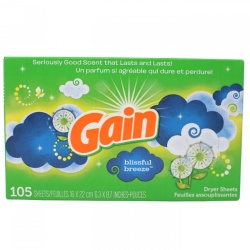 Dryer Sheets Blissful Breeze Gain 105Ct