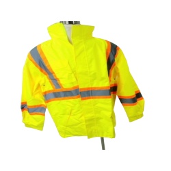 Hi-Vis Waterproof Safety Rain Jacket Large Yellow Sturrdi