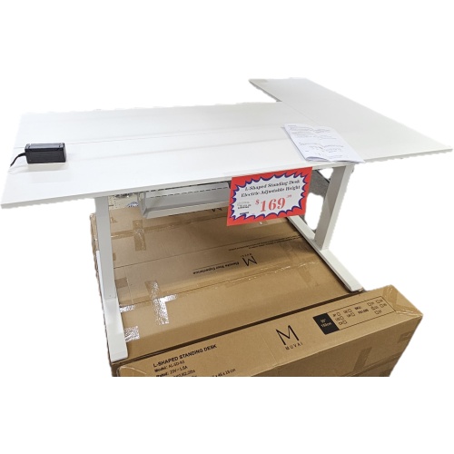 L-Shaped Standing Desk Electric Adjustable Height Reversible