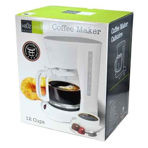 Coffee Maker 12 Cup - White