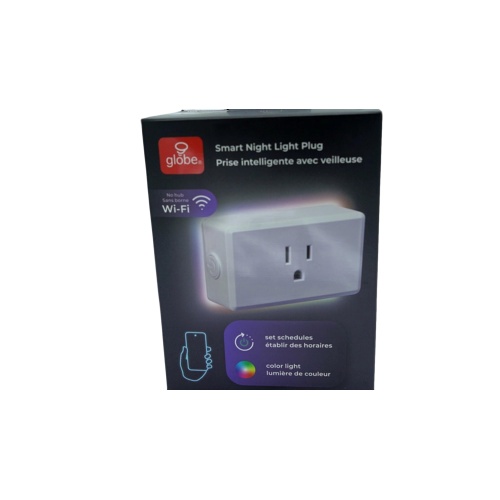 Wi-Fi Smart Night Light Plug Single Outlet White Globe