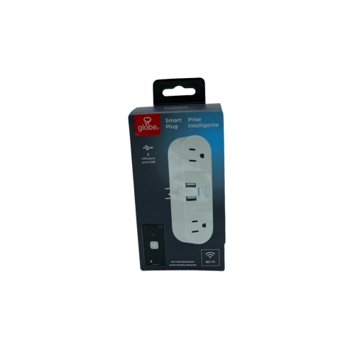 Wi-Fi Smart Plug 2 USB Ports, 2 Outlets Globe
