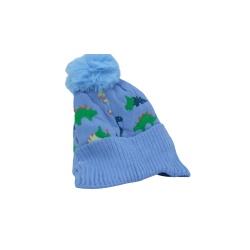 Kid's Fur Lined Toque Dinosaurs Assorted Colours