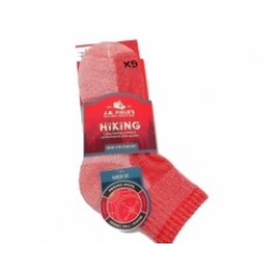 Hiking Socks Ladies Red Merino Wool Medium size 5-9 J.b. Field's Made In Canada
