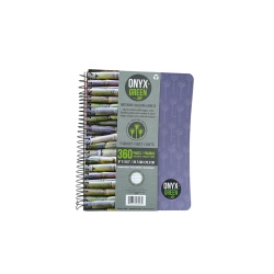 Notebook 8 x 10.5" 360 Pages Onyx + Green"