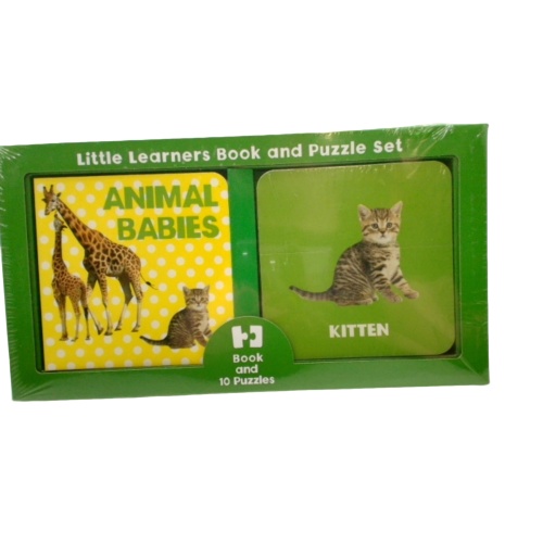 Little Learners Book & Puzzle Set Animal Babies
