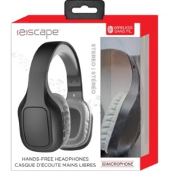 Headphones Bluetooth w/ Mic Black Escape