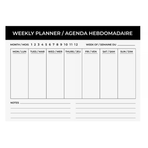 Weekly Planner 11.6 x 8