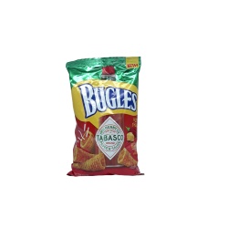 Bugles Hot & Cheesy Tobasco Flavour 212g. (endcap) (3 For 9.99)