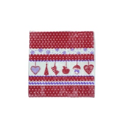 Christmas Serviettes Red Polka Dot Ornaments
