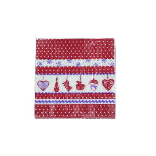 Christmas Serviettes Red Polka Dot Ornaments