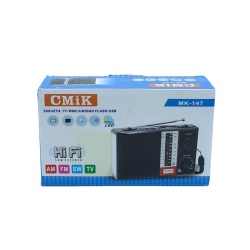 AM/FM/SW/TV Rechargeable Mini Radio w/USB & Flashlight Cmik