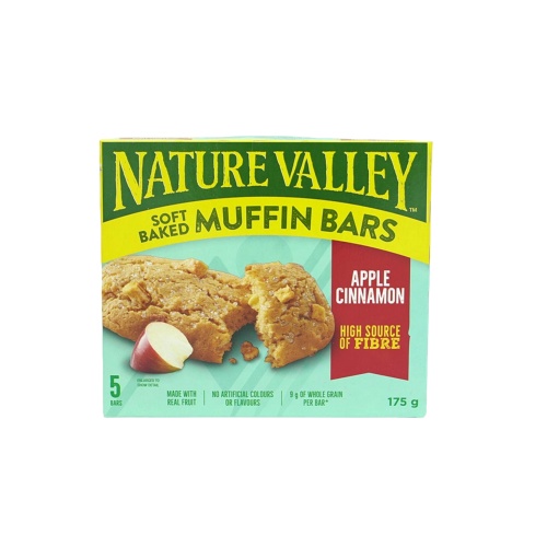 Soft Baked Muffin Bars Apple Cinnamon 5 Bars 175g. Nature Valley