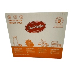 Papa Nicholas Coffee Variety Pack 80 - 10g. Cups (Hazelnut, Caramel, Vanilla, Cinnamon)