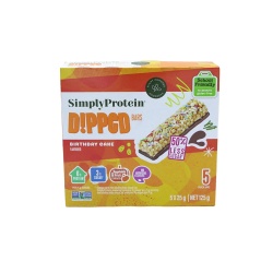 Simply Protein Dipped Bars Birthday Cake 5 x 25g. Bars