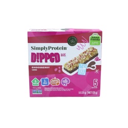 Simply Protein Dipped Bars Chocoberry 5 x 25g. Bars