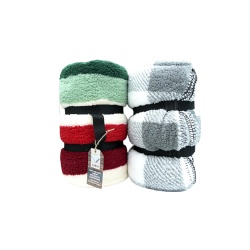 Soft And Cozy Sherpa Throw 50 x 60" Assorted Five Diamond Cabin"