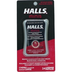 Halls Minis Lozenges 24pk. Cherry Flavour